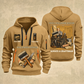 Wallpaper Hanger Trade For Life Quarter-Zip Hoodie in Khaki, full authentic front and back views with matching wallpaper hanger tools and equipment artwork, original sample name/year, niche-specific ONCE A headline and original ALWAYS A CRAFTSMAN footer.