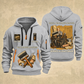 Wallpaper Hanger Trade For Life Quarter-Zip Hoodie in Light Grey, full authentic front and back views with matching wallpaper hanger tools and equipment artwork, original sample name/year, niche-specific ONCE A headline and original ALWAYS A CRAFTSMAN footer.