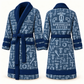 Personalized Sprinkler Fitter Bathrobe blue front and back