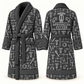 Personalized Sprinkler Fitter Bathrobe slate front and back