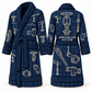 Personalized Sprinkler Fitter Bathrobe - Blueprint Workshop blue front and back view
