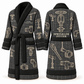 Personalized Sprinkler Fitter Bathrobe - Blueprint Workshop slate front and back view