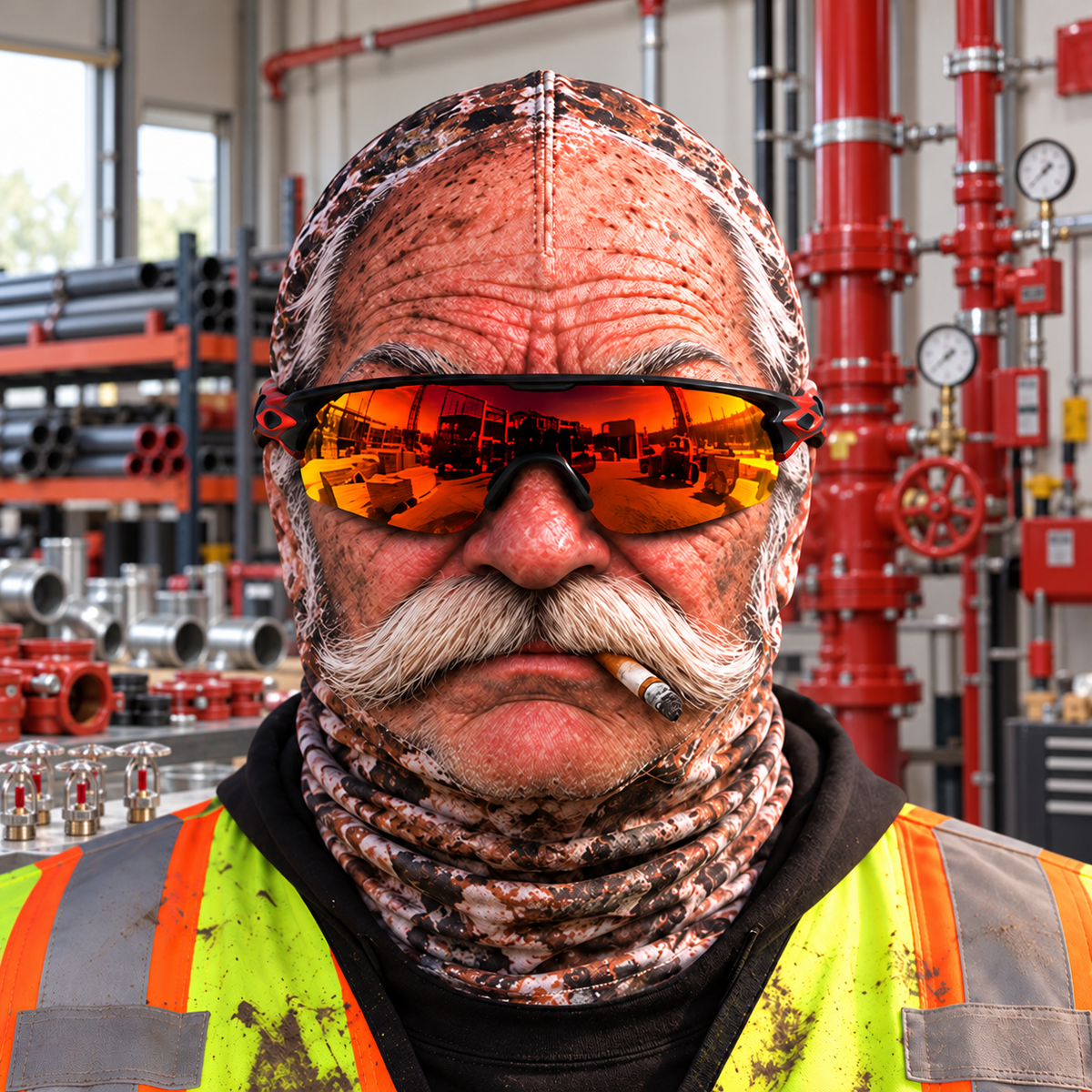 Sprinkler Fitter funny face balaclava - Style 1