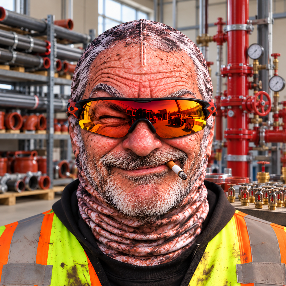 Sprinkler Fitter funny face balaclava - Style 4
