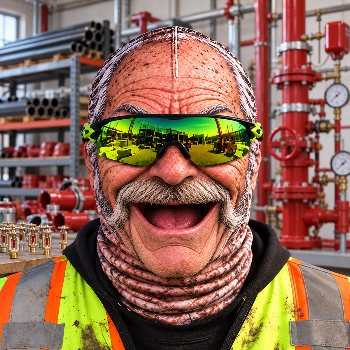 Sprinkler Fitter funny face balaclava - Style 5