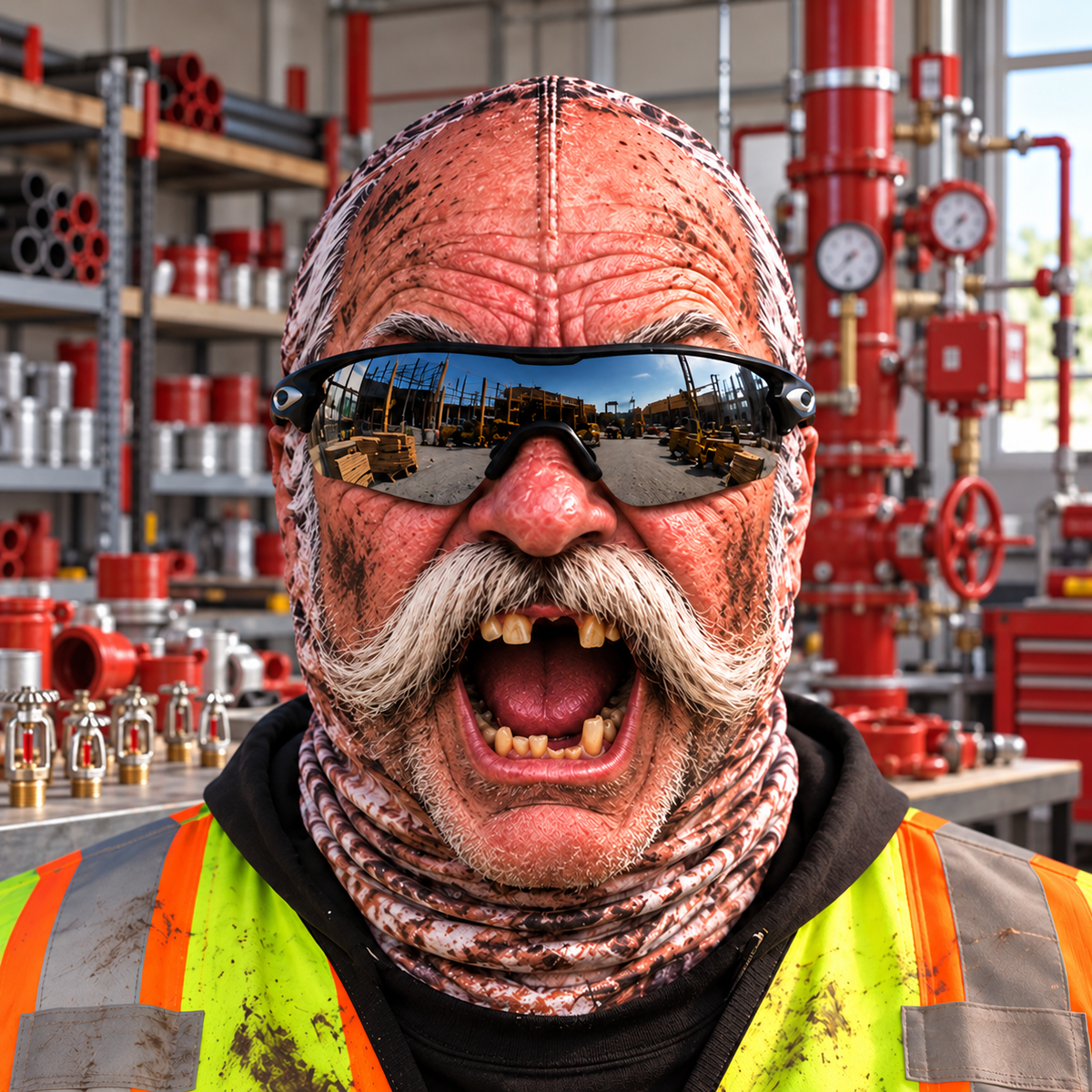 Sprinkler Fitter funny face balaclava - Style 6