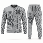 sprinkler fitter occupation-themed sweater and jogger combo lightgray color with name and company artwork