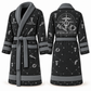 Personalized Sprinkler Fitter Bathrobe - Night Shift slate front and back view