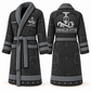 Personalized Sprinkler Fitter Bathrobe - Signature Silhouette slate front and back view