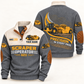 623 Scraper Operator Sports Sweatshirt in Grey, front and back views, sample YOUR NAME and SINCE 2000 personalization