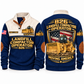 826 Landfill Compactor Operator Sports Sweatshirt in Navy, front and back views, sample YOUR NAME and SINCE 2000 personalization