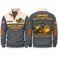RM400 Road Reclaimer/Soil Stabilizer Operator Sports Sweatshirt in Grey, front and back views, sample YOUR NAME and SINCE 2000 personalization