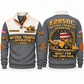 E2850C Material Transfer Vehicle Operator Sports Sweatshirt in Grey, front and back views, sample YOUR NAME and SINCE 2000 personalization