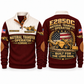 E2850C Material Transfer Vehicle Operator Sports Sweatshirt in Jujube Red, front and back views, sample YOUR NAME and SINCE 2000 personalization