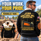 Personalized Ditch Witch JT20 HDD Directional Drill Sports Sweatshirt in Black, dedicated lifestyle featured image showing front and back artwork, personalized YOUR NAME and SINCE 2000