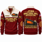 JT20 HDD/Directional Drill Operator Sports Sweatshirt in Jujube Red, front and back views, sample YOUR NAME and SINCE 2000 personalization