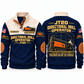 JT20 HDD/Directional Drill Operator Sports Sweatshirt in Navy, front and back views, sample YOUR NAME and SINCE 2000 personalization