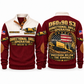 D60x90 S3 HDD/Directional Drill Operator Sports Sweatshirt in Jujube Red, front and back views, sample YOUR NAME and SINCE 2000 personalization