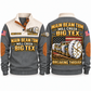 Main Beam TBM — Mill Creek Big Tex configuration Tunnel Boring Machine Operator Sports Sweatshirt in Grey, front and back views, sample YOUR NAME and SINCE 2000 personalization