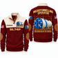 SL74P Microtunnelling Machine Operator Sports Sweatshirt in Jujube Red, front and back views, sample YOUR NAME and SINCE 2000 personalization