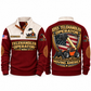 1055 Telehandler Operator Sports Sweatshirt in Jujube Red, front and back views, sample YOUR NAME and SINCE 2000 personalization
