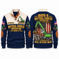 825 E Material Handler Operator Sports Sweatshirt in Navy, front and back views, sample YOUR NAME and SINCE 2000 personalization