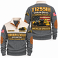 T1255III Chain Drive Terrain Leveler Surface Miner Operator Sports Sweatshirt in Grey, front and back views, sample YOUR NAME and SINCE 2000 personalization