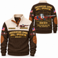 DD311 Underground Jumbo Drill Operator Sports Sweatshirt in Brown, front and back views, sample YOUR NAME and SINCE 2000 personalization