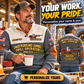 Personalized DD311 Underground Jumbo Drill Operator Sports Sweatshirt in Grey, dedicated lifestyle featured image showing front and back artwork, personalized YOUR NAME and SINCE 2000
