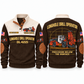 DL422i Longhole Drill Operator Sports Sweatshirt in Brown, front and back views, sample YOUR NAME and SINCE 2000 personalization