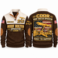 CDDR Rock/Roof Bolter Operator Sports Sweatshirt in Brown, front and back views, sample YOUR NAME and SINCE 2000 personalization