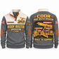 CDDR Rock/Roof Bolter Operator Sports Sweatshirt in Grey, front and back views, sample YOUR NAME and SINCE 2000 personalization