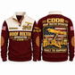 CDDR Rock/Roof Bolter Operator Sports Sweatshirt in Jujube Red, front and back views, sample YOUR NAME and SINCE 2000 personalization