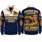 12CM12 Continuous Miner Operator Sports Sweatshirt in Navy, front and back views, sample YOUR NAME and SINCE 2000 personalization
