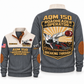 AQM 150 Roadheader Operator Sports Sweatshirt in Grey, front and back views, sample YOUR NAME and SINCE 2000 personalization