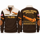 7LS1D Longwall Shearer Operator Sports Sweatshirt in Brown, front and back views, sample YOUR NAME and SINCE 2000 personalization