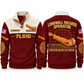 7LS1D Longwall Shearer Operator Sports Sweatshirt in Jujube Red, front and back views, sample YOUR NAME and SINCE 2000 personalization