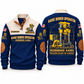 Robbins 44RH Raise Borer Operator Sports Sweatshirt in Navy, front and back views, sample YOUR NAME and SINCE 2000 personalization