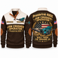 Premiertrak 400X Crusher Operator Sports Sweatshirt in Brown, front and back views, sample YOUR NAME and SINCE 2000 personalization