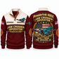 Premiertrak 400X Crusher Operator Sports Sweatshirt in Jujube Red, front and back views, sample YOUR NAME and SINCE 2000 personalization