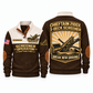 Chieftain 2100X Screener Operator Sports Sweatshirt in Brown, front and back views, sample YOUR NAME and SINCE 2000 personalization