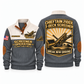 Chieftain 2100X Screener Operator Sports Sweatshirt in Grey, front and back views, sample YOUR NAME and SINCE 2000 personalization