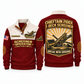 Chieftain 2100X Screener Operator Sports Sweatshirt in Jujube Red, front and back views, sample YOUR NAME and SINCE 2000 personalization