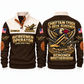 Chieftain 1700X 3-Deck Screener Operator Sports Sweatshirt in Brown, front and back views, sample YOUR NAME and SINCE 2000 personalization