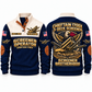 Chieftain 1700X 3-Deck Screener Operator Sports Sweatshirt in Navy, front and back views, sample YOUR NAME and SINCE 2000 personalization