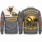 1270G 8W Harvester Operator Sports Sweatshirt in Grey, front and back views, sample YOUR NAME and SINCE 2000 personalization