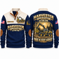 1270G 8W Harvester Operator Sports Sweatshirt in Navy, front and back views, sample YOUR NAME and SINCE 2000 personalization