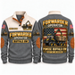 Buffalo 8W Forwarder Operator Sports Sweatshirt in Grey, front and back views, sample YOUR NAME and SINCE 2000 personalization