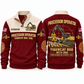 850 with 568 Processor Operator Sports Sweatshirt in Jujube Red, front and back views, sample YOUR NAME and SINCE 2000 personalization