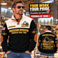 Personalized Tigercat 850 with 568 Processor Operator Sports Sweatshirt in Black, dedicated lifestyle featured image showing front and back artwork, personalized YOUR NAME and SINCE 2000